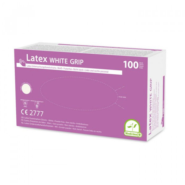 Latex-Untersuchungs- & Schutzhandschuhe - WHITE GRIP LATEX 5,8g