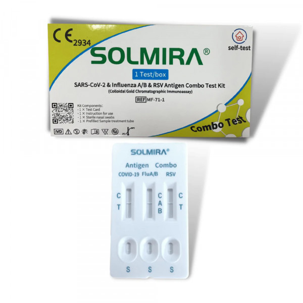 SOLMIRA® Combo 4in1 Laientest (RSV, SARS-COV-2, Influenza)