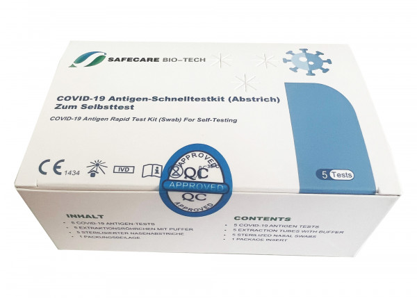 Safecare Laien 5er Nasal Test mit CE 1434 - Antigen Test Covid-19 (5er Pack)
