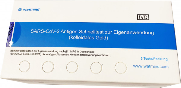 Watmind "Lollitest" Antigen Speichel Schnelltest (5er) - LAIENTEST (5 Tests pro Pack)