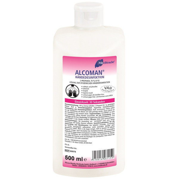 ALCOMAN® + Händedesinfektionsmittel - 500 ml Flasche